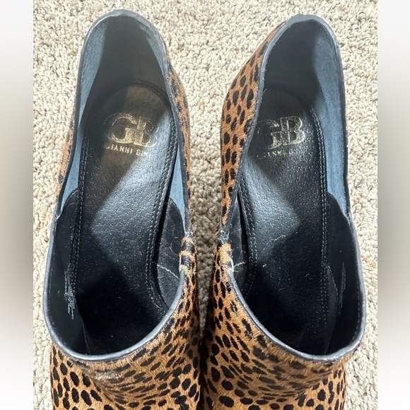 Gianni Bini Drive In Cheetah Animal Print Dyed Calf Hair Heels Walnut Brown 8M - Picture 9 of 11